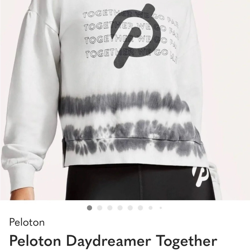 Peloton Gray and Black Tie-Dye Sweatshirt
